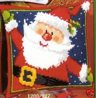 Father Christmas, Chunky Cross Stitch Cushion Front Kit